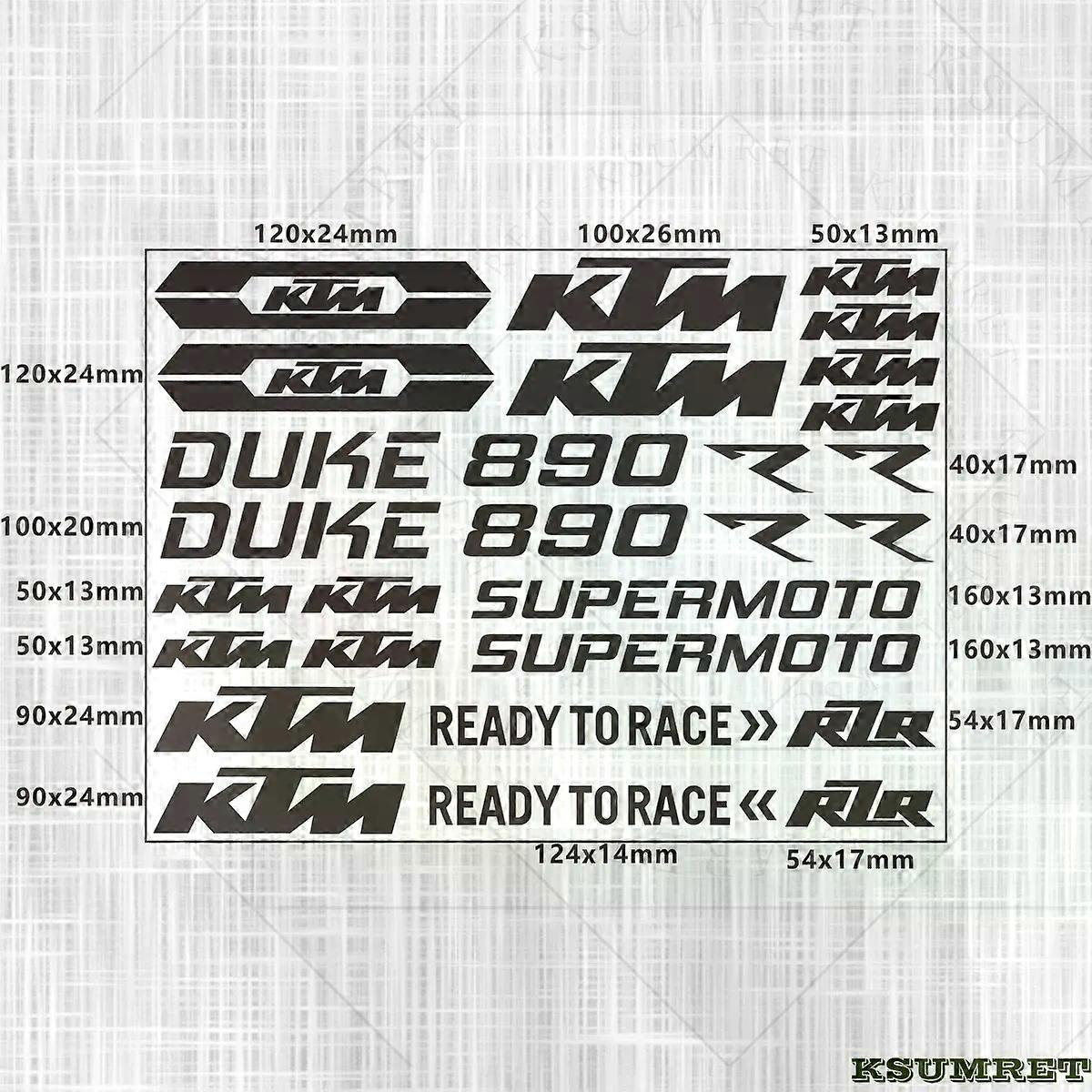 Aplique para adesivos KTM Duke 890 para motocicleta, decalque com logotipo à prova d'água