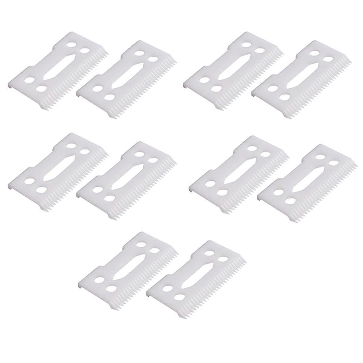 10Pcs 28 Teeth Zirconia Ceramic Clipper Blade for Senior Clipper Replacement