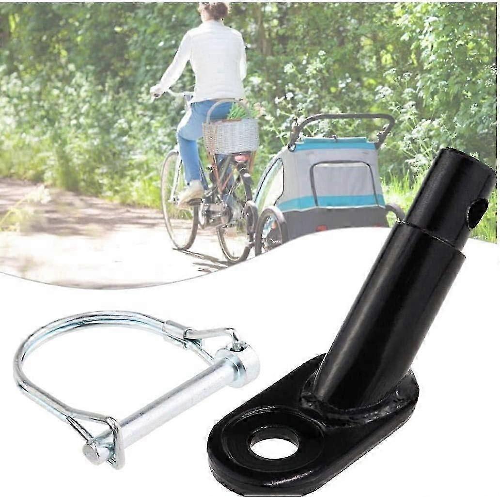 Bike trailer hitch adapter for rear rack mounting with coupler accessory