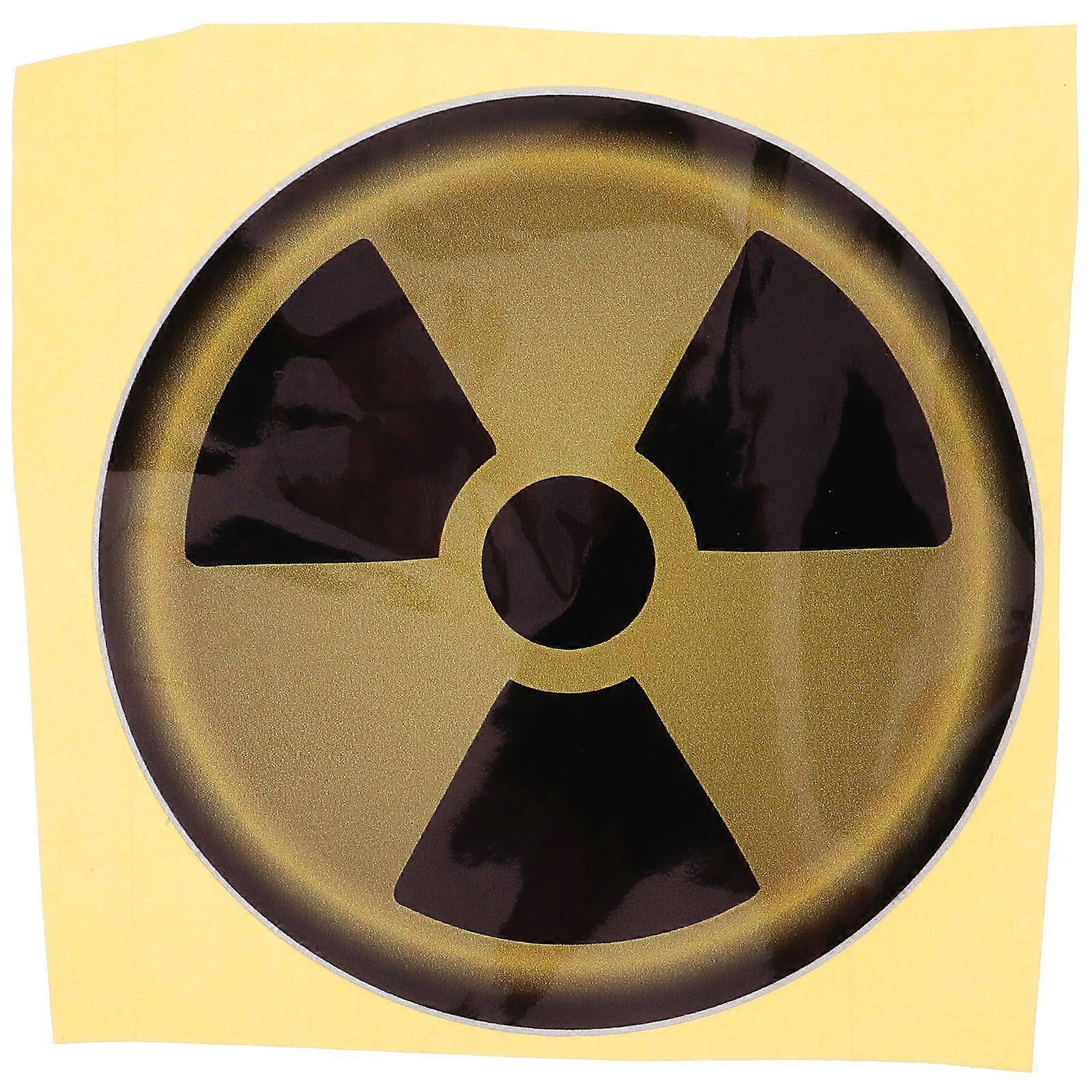 Radiation Warning Sign Sticker for Reflective Safety and Awareness