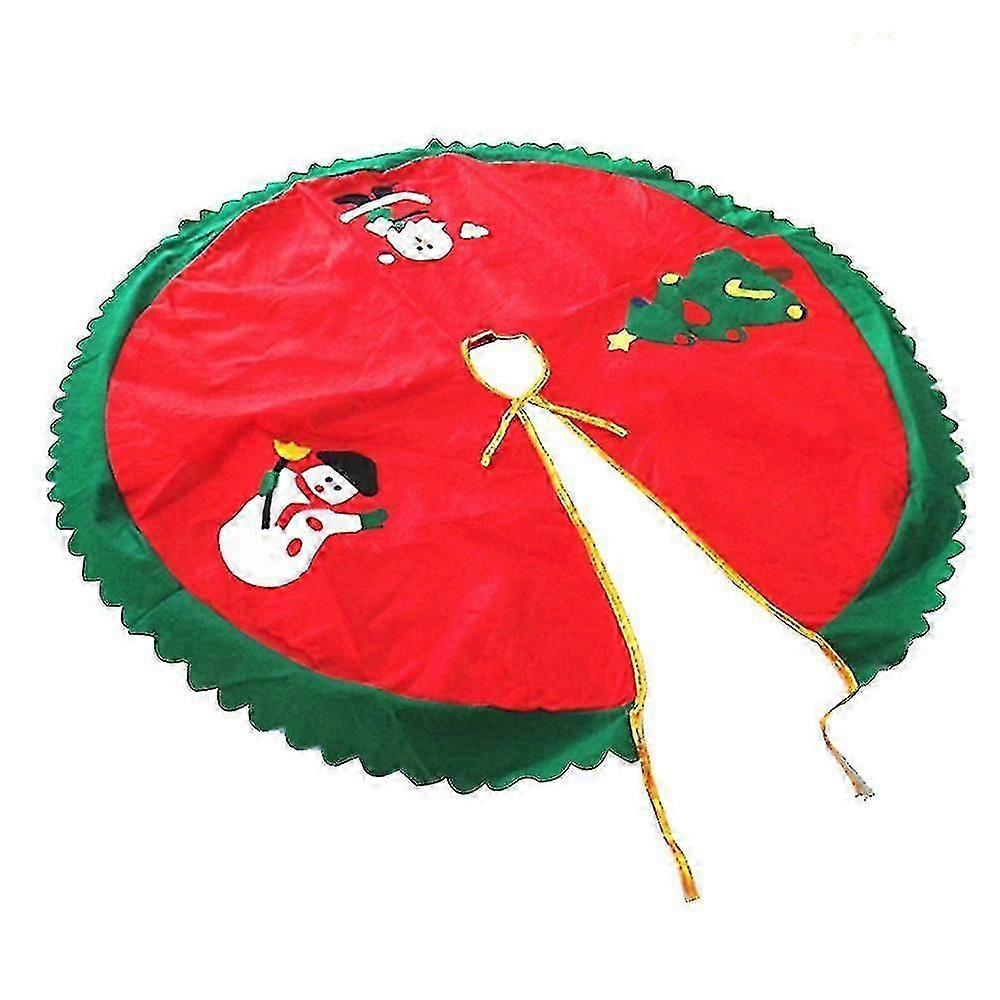 Christmas Tree Skirt, 90cm Red For Christmas Holiday Decorations