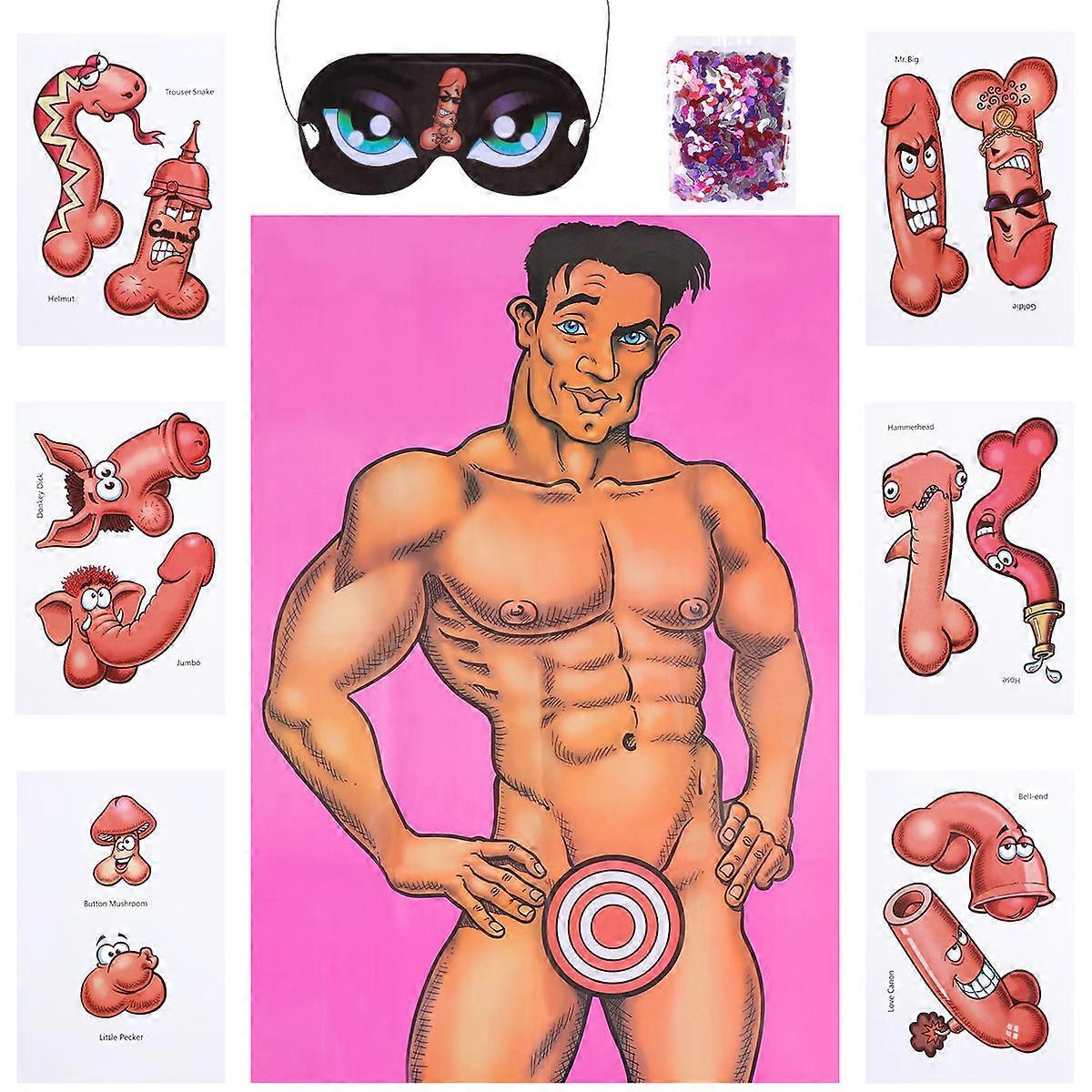 Pin The on Bachelorette Sticker Game Kit for Party Use