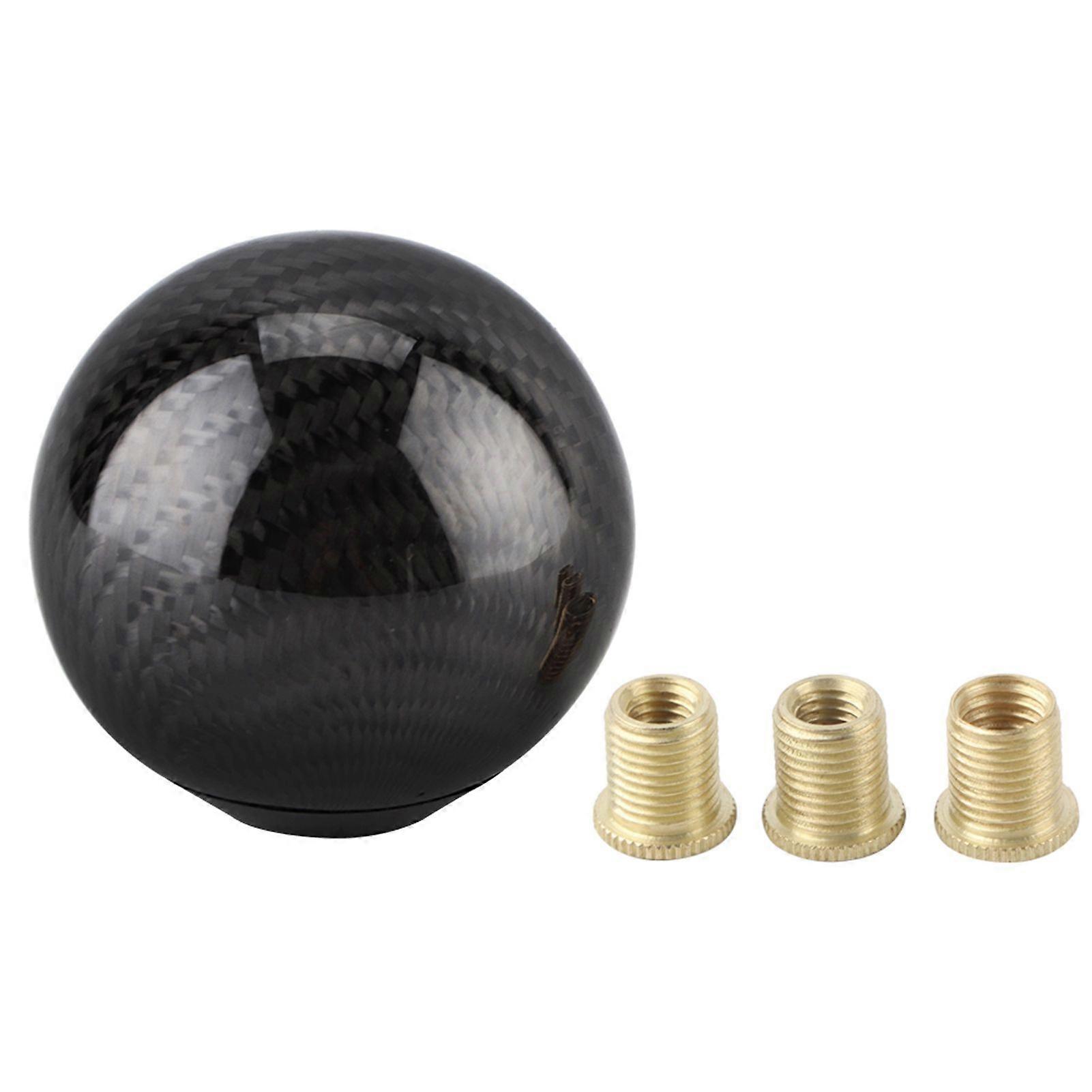 Car Universal Modification Carbon Fiber Manual Knob Gear Shift Head Shifter (Black)