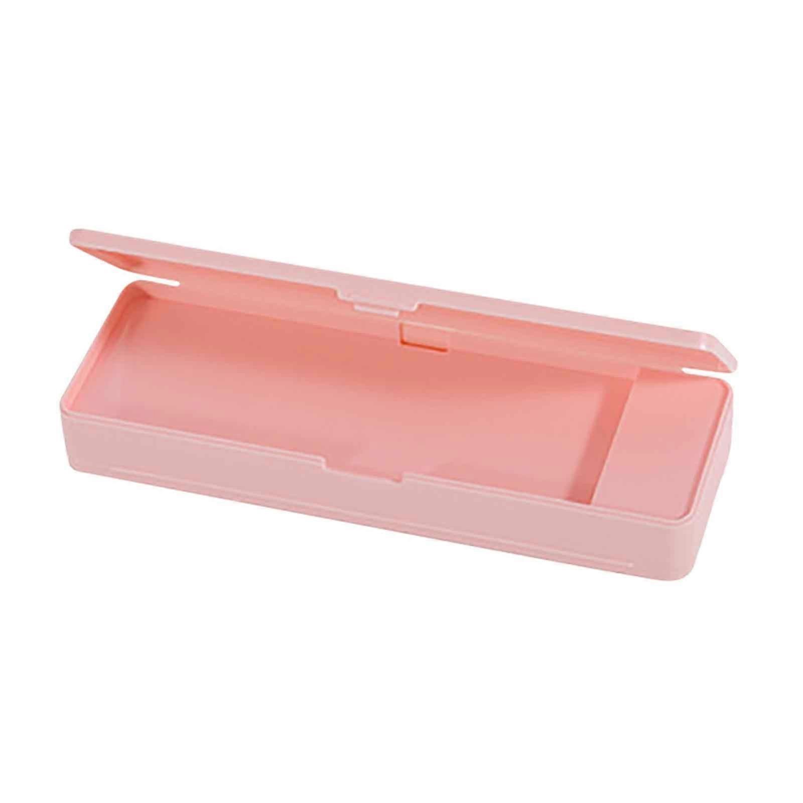 Ycolew Pencil Box, Plastic Pencil Case, Multipurpose Storage Long Ruler Length Utility Box Organizer with Snap Closure for Home and Office