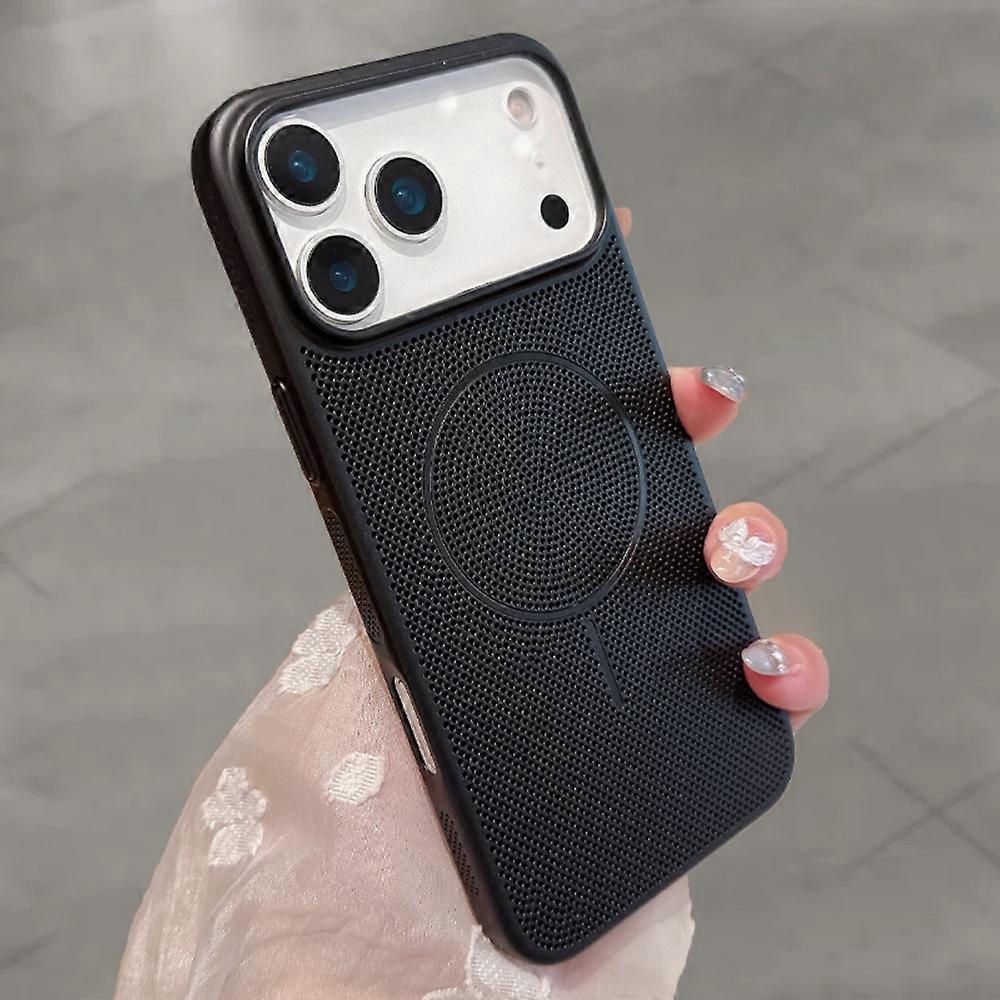 Breathable Fluorescence Magnetic Cooling Case for iPhone 17 Air 16 15 Pro Max 14 Plus 13 12 11 Hard Shockproof for Magsafe Cover