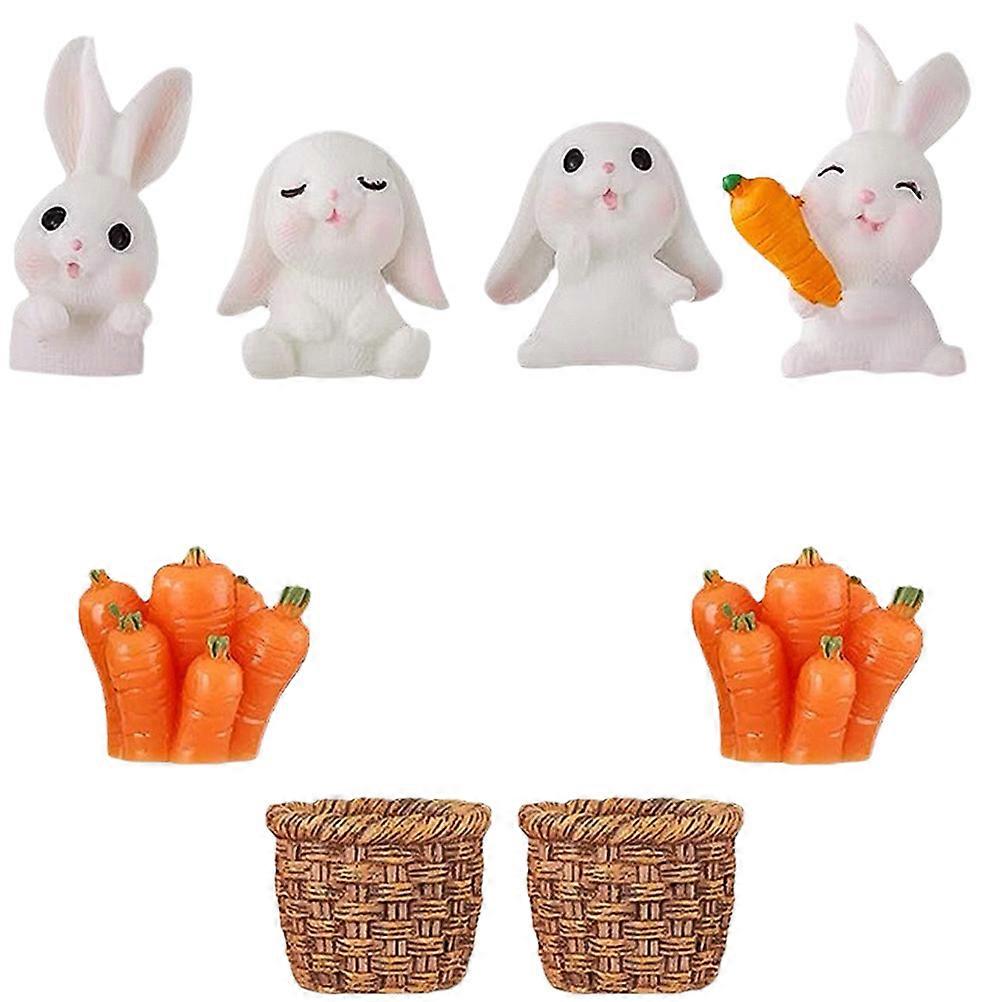 Easter Rabbit Decoration Miniature Figurine Set 32Pcs