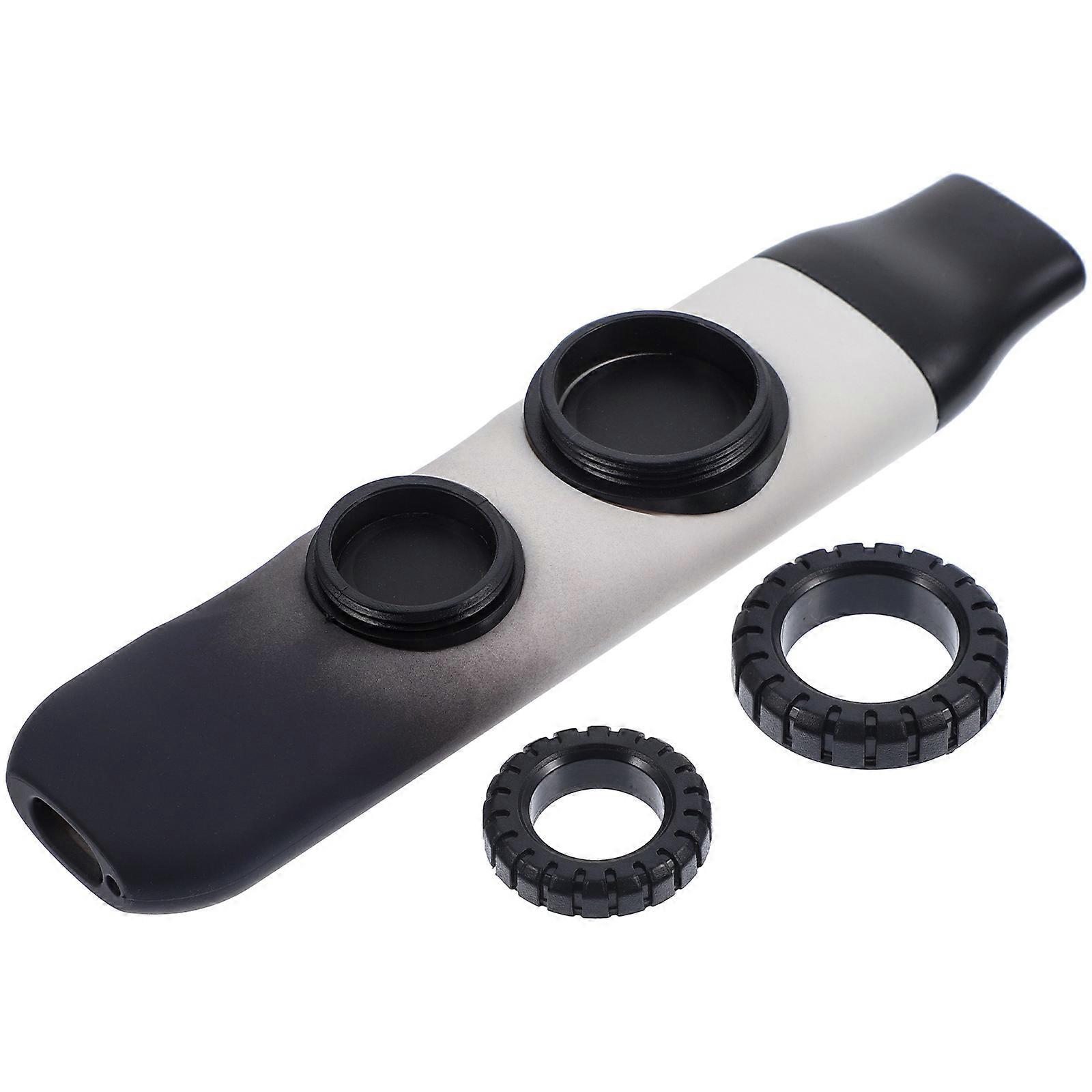 Adjustable Tone Kazoo for Playing 2Sets Professional Portable Black Mouth Instrument