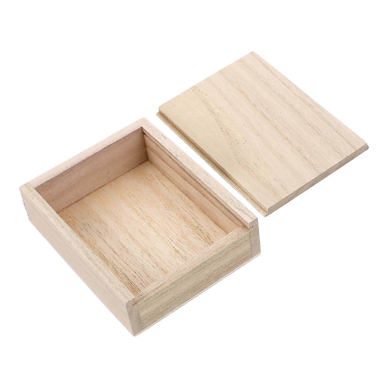 Rectangular Vintage Wooden Box For Home Use Playing Cards 11.00X8.80X3.00CM Practical 5Pcs