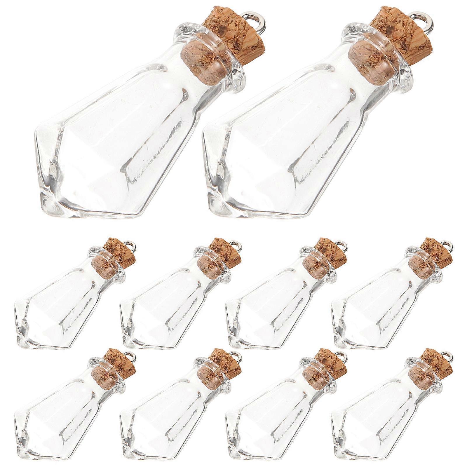 50Pcs Miniature Drift Bottles Transparent Glass Containers For Gift Giving 3.5x2.5cm Suitable For Home Decor