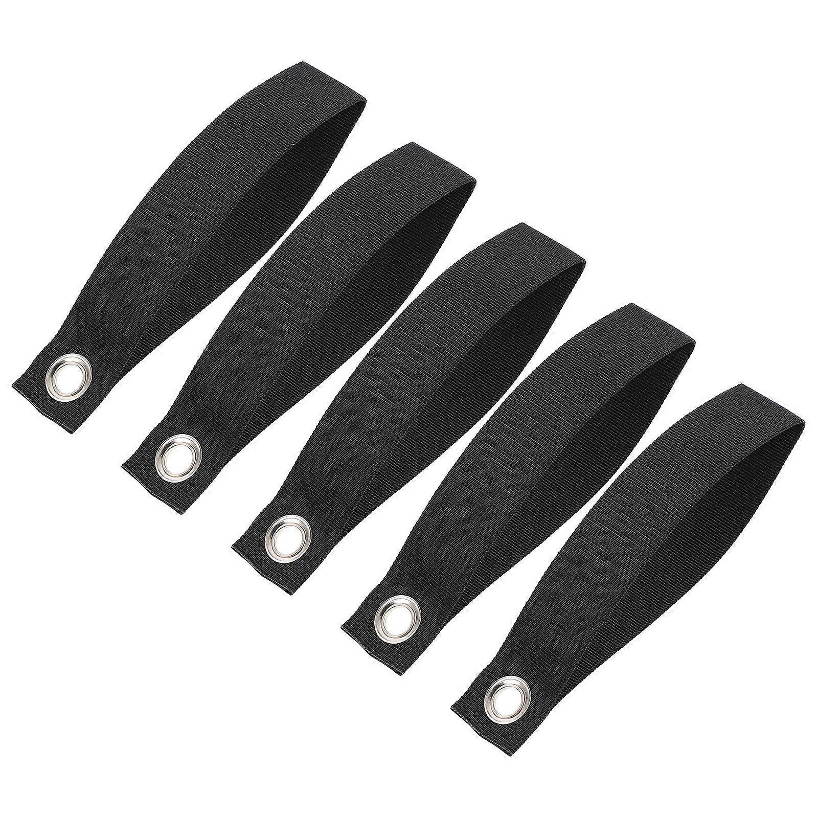 Hauling Canoe Straps for Fixing 5Pcs Black Practical Tie Down Hood Loops