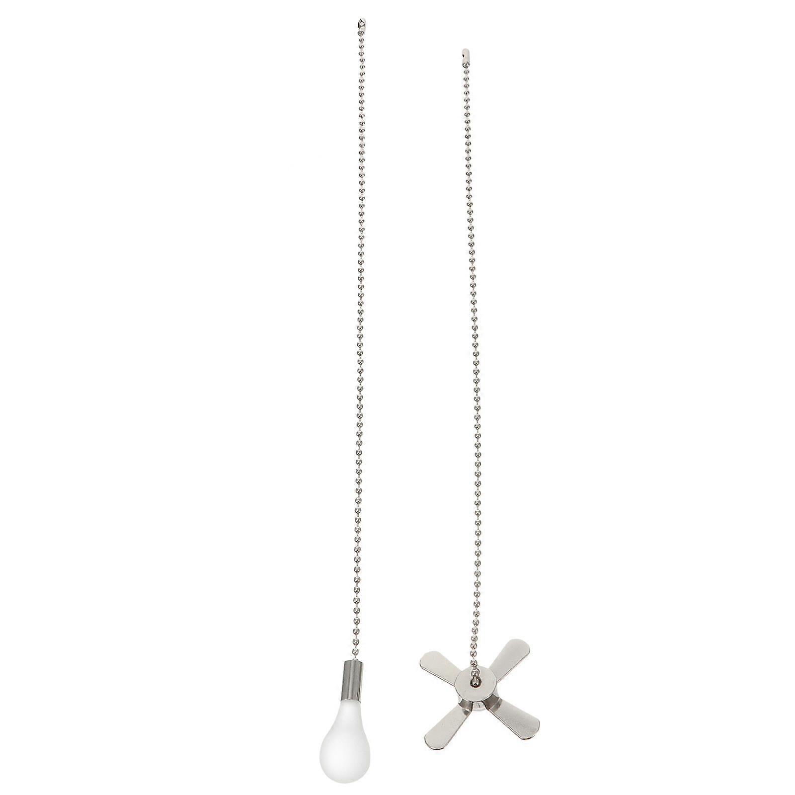 Pull Chain for Ceiling Fan 2Pcs Set Pull Cord Silver Color