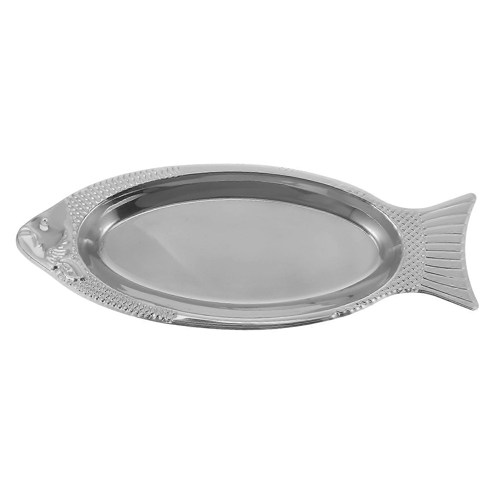 Stainless Steel Steamed Fish Plate for Kitchen Use 3Pcs