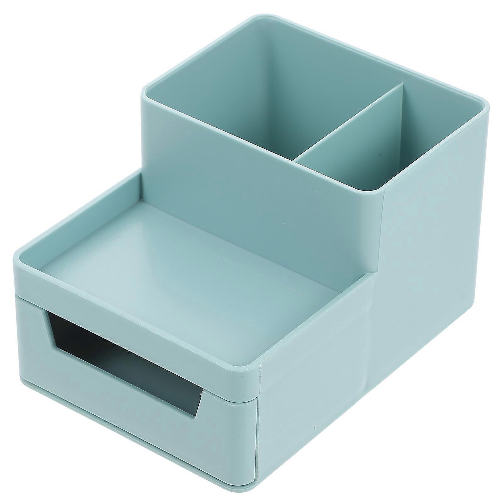Multi-Partition Pen Holder Plastic Storage Box 1Pcs