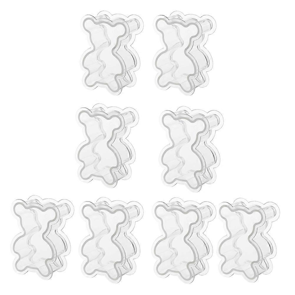 Wedding Candy Containers Bear Shape Transparent Storage 8Pcs