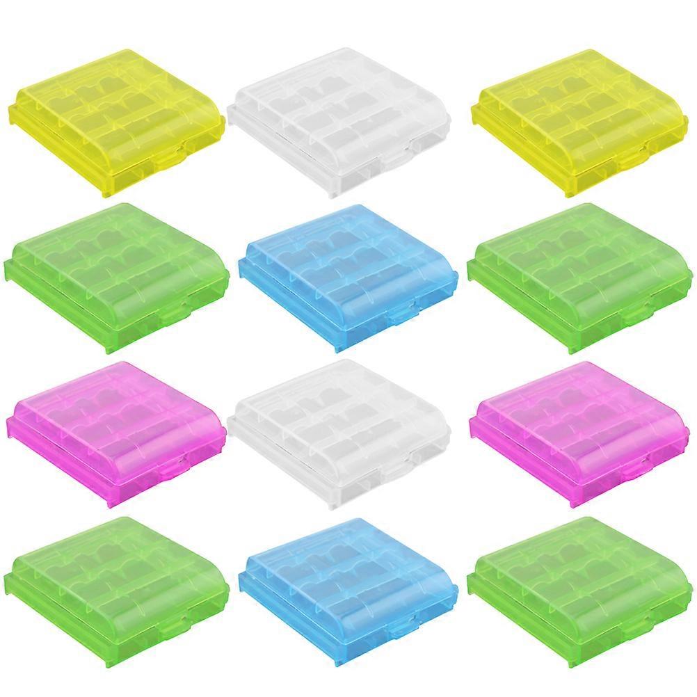 Battery Organizer Portable Storage Case for 60Pcs Batteries with Transparent Assorted Colors