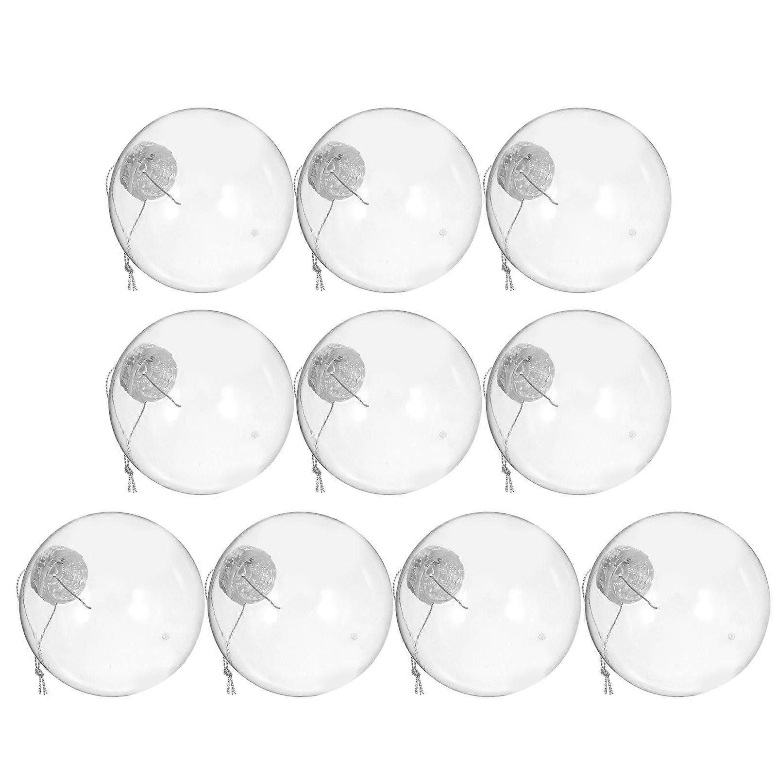 Creative Xmas Balls 20Pcs Transparent Hanging Balls Simple Design For Christmas Tree Party Decor 8x8cm