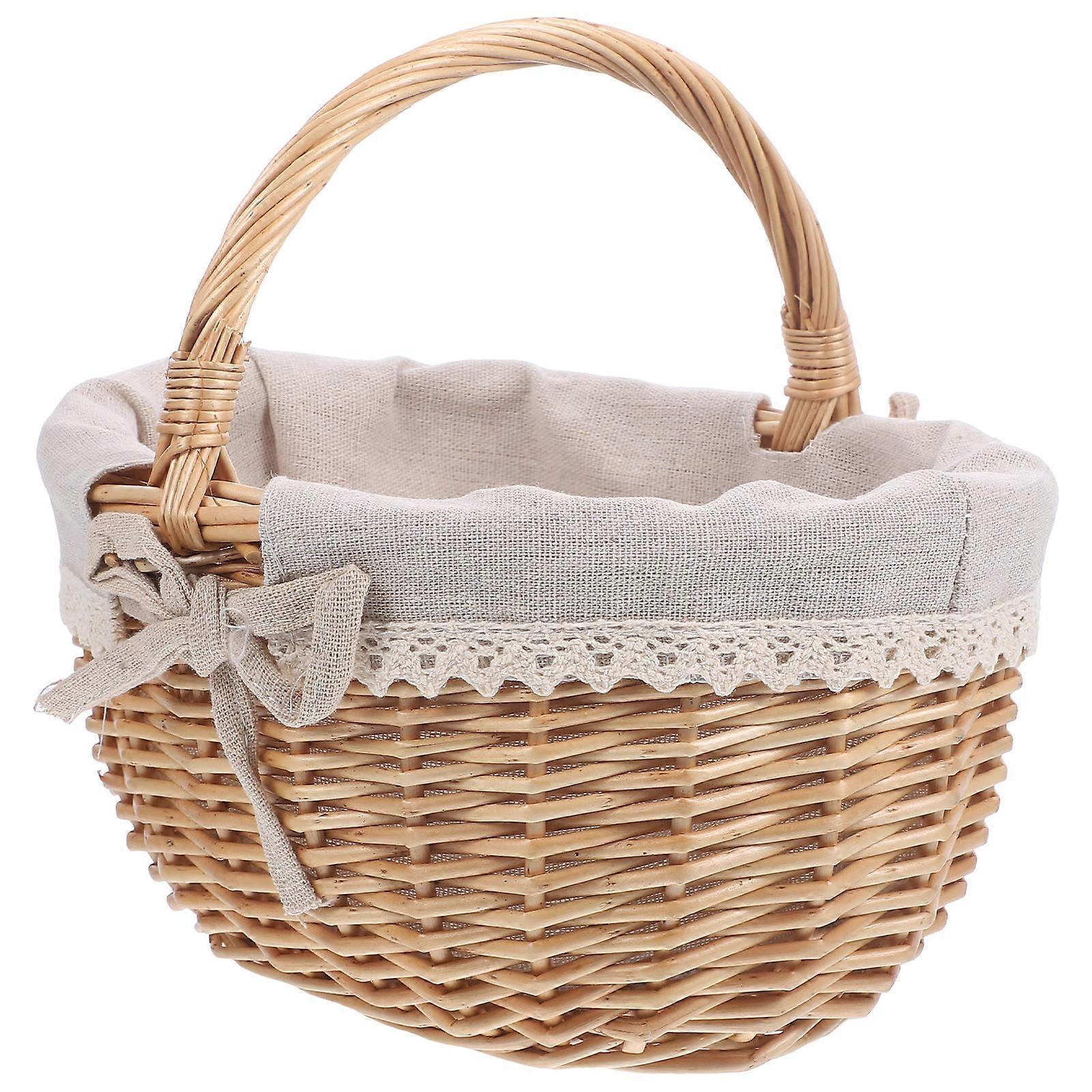 Hand-Woven Storage Baskets Home Decor Simple And Elegant Cotton 1Set