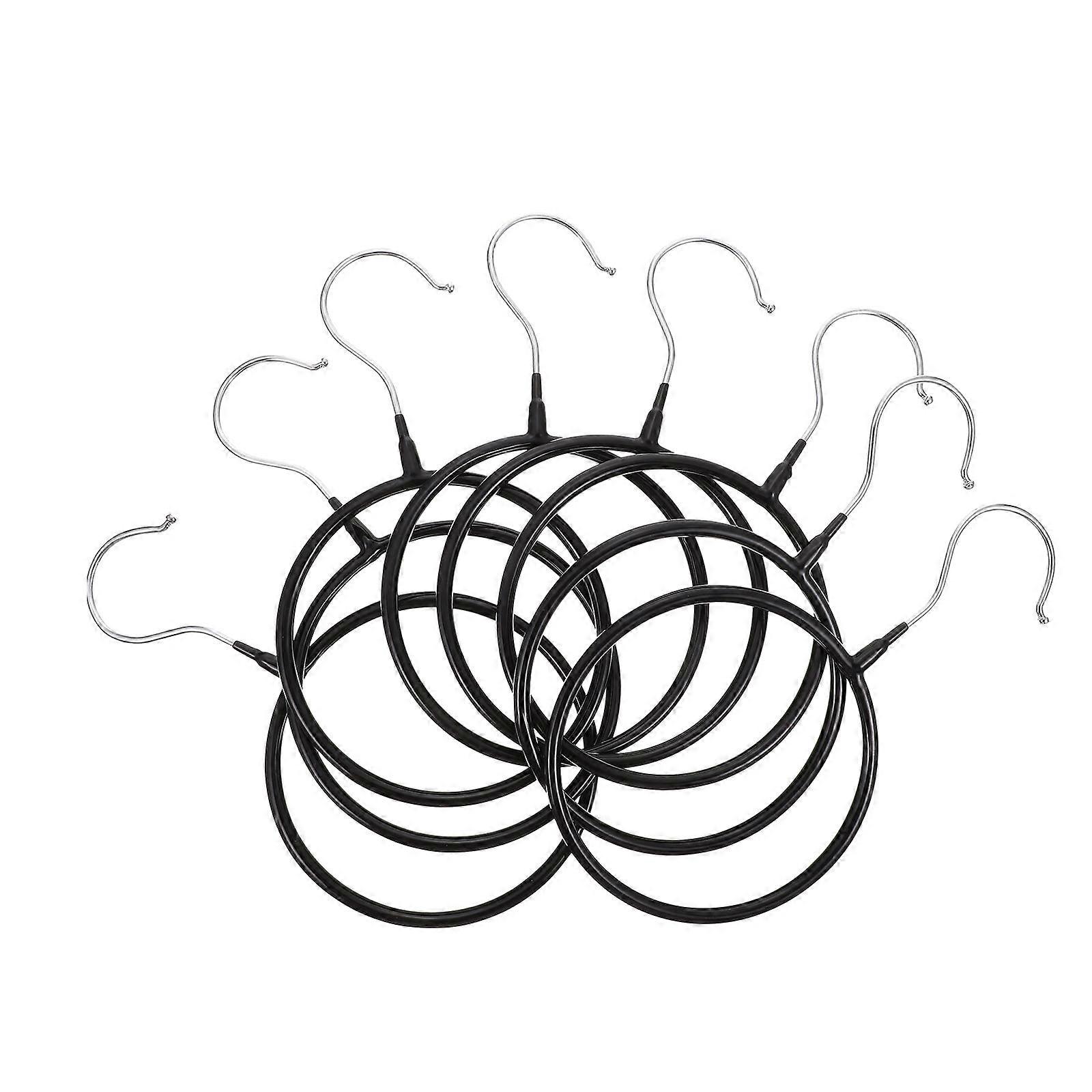 Tie Hanger Circle Rack for Storage Use 16Pcs Black Wardrobe