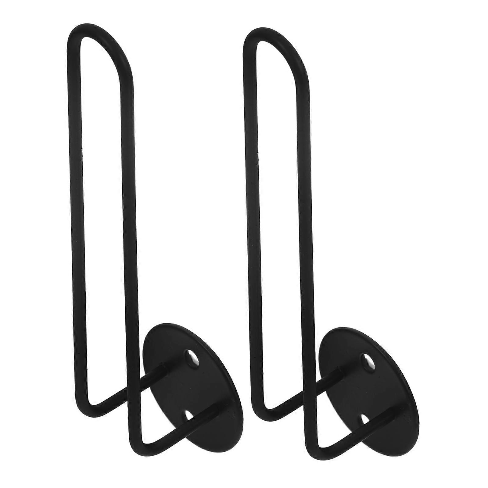 Black Baseball Hat Rack Wall Mounted Holder 5Pcs Metal Organizer