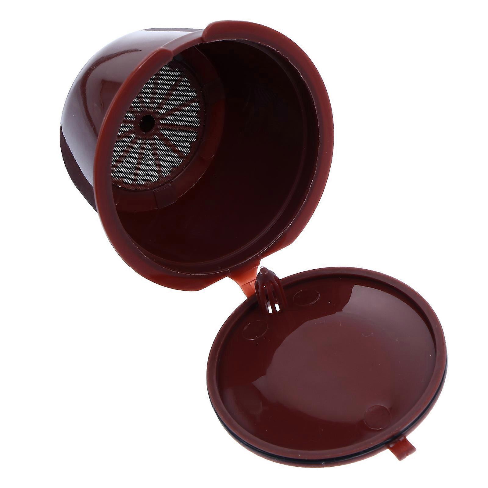 3Pcs Coffee Capsule Filter Set Compatible With Dolce Gusto Kitchen Reusable Brown Plastic Easy To Install