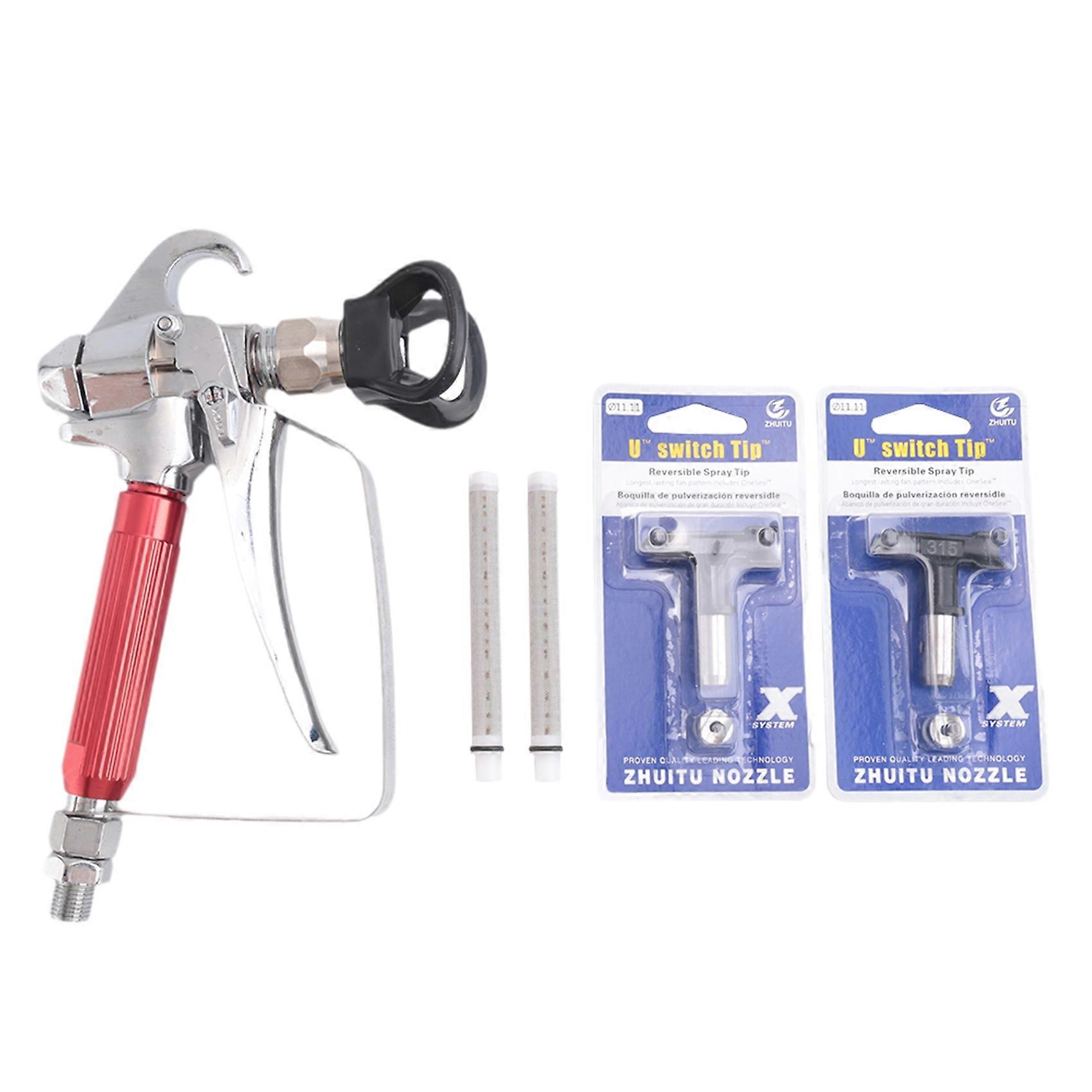 Airless Paint Sprayer with 2Pcs Paint Tip (315,517) and Nozzle Guard + 2Pcs Airless Filter for Pump