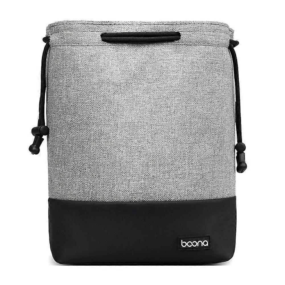 BOONA Multifunctional Camera Storage Bag Drawstring Stitching Waterproof Photo Lens Bag Case for Canon Nikon Sony Pentax L