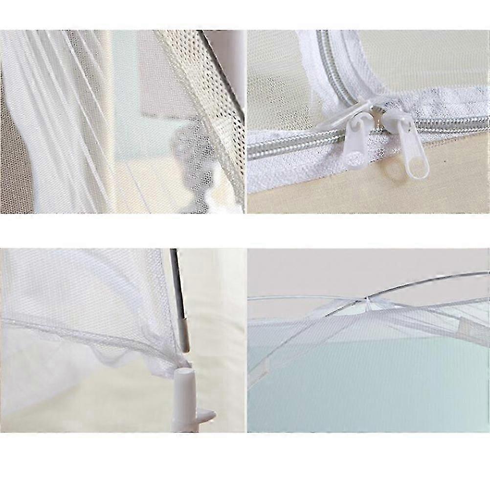 Mesh Tent Mongolian Yurt Net Automatically Open Encrypted Net Summer 150x200cm White 1Pack