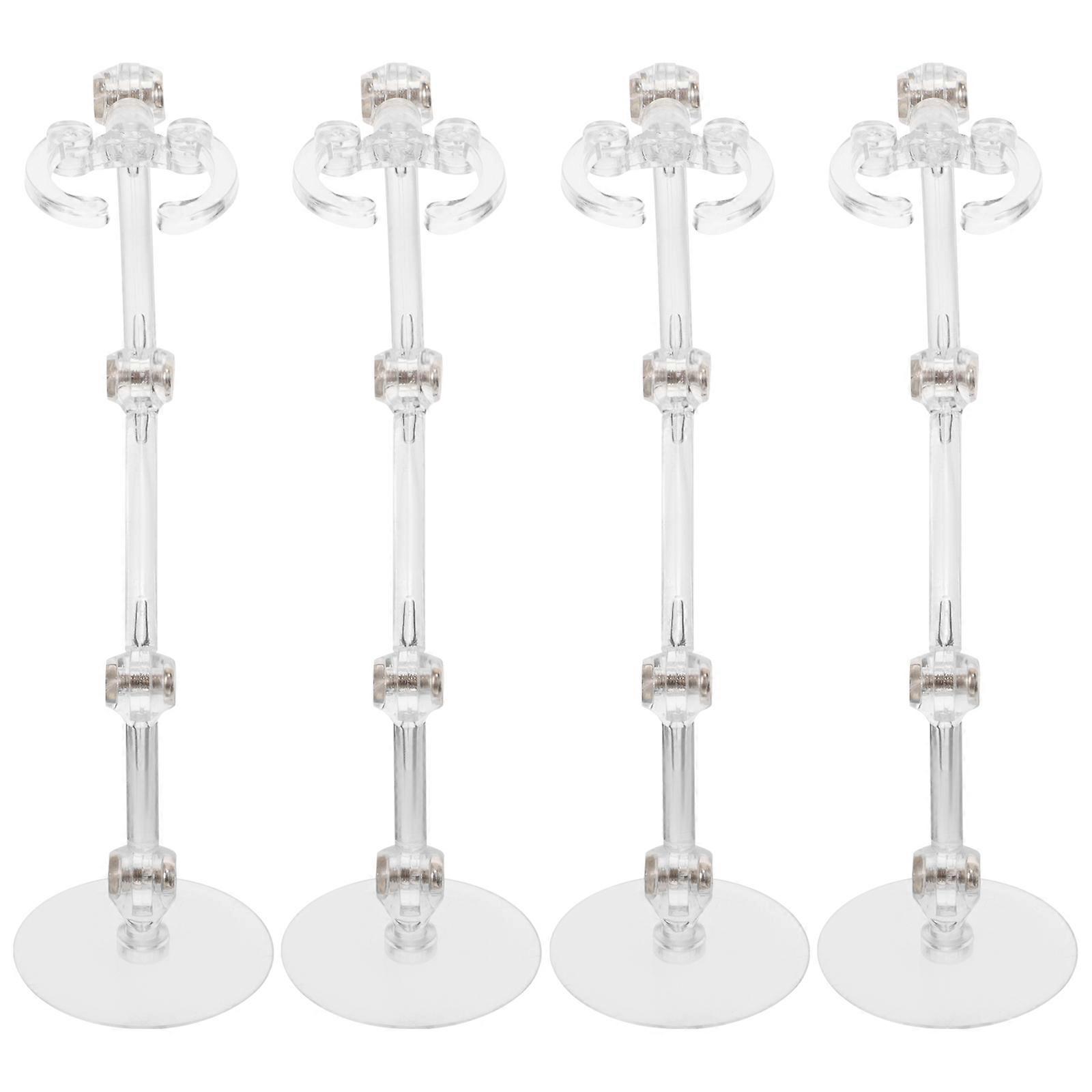 Action Figure Stand Display Holder for 8Pcs Transparent Plastic Models