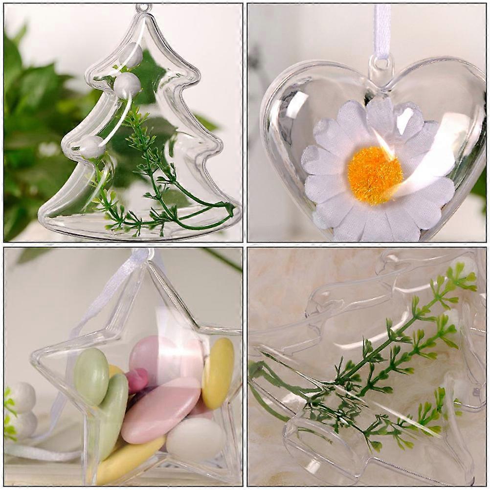Christmas Tree Pendant Hanging Ornament for Decoration 3Pcs Transparent Set