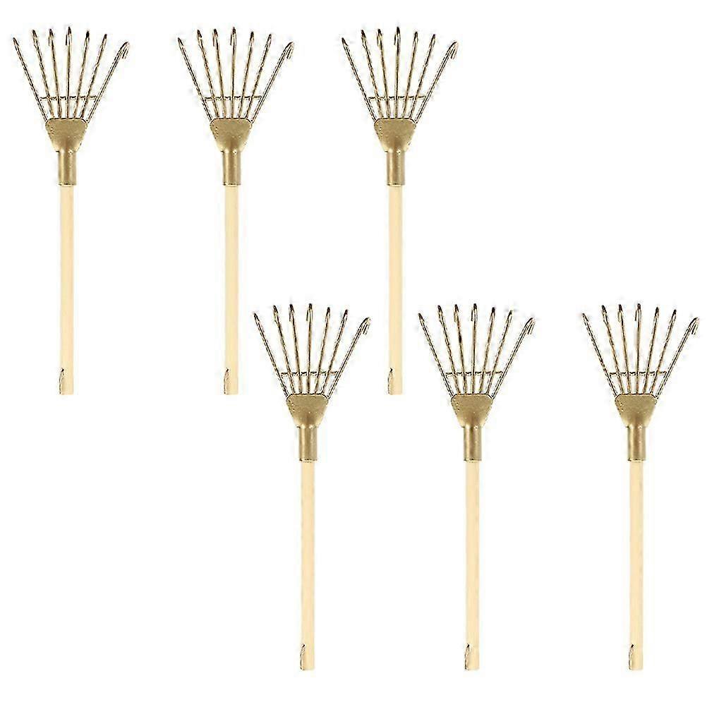 Household Decoration Rake Photography Prop Appearance 6Pcs