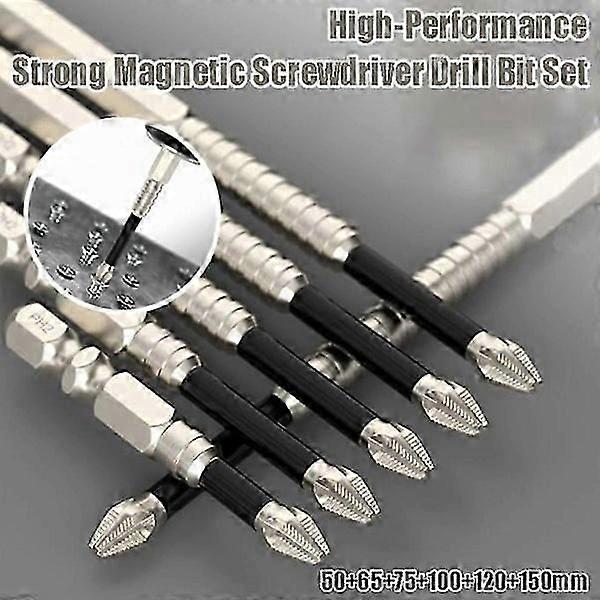 6X High Magnetic Screwdriver Drill Bit Set Super Magnetic Position Anti-Slip Kit