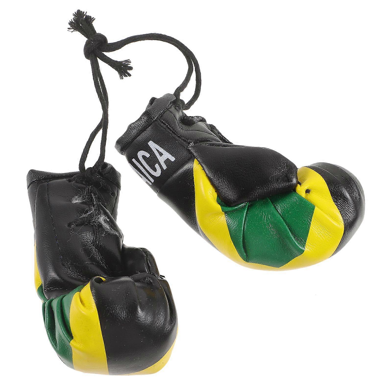 1 ζευγάρι μίνι γάντια πυγμαχίας μινιατούρα γάντια διάτρησης μενταγιόν στολίδι κρέμεται διακόσμηση