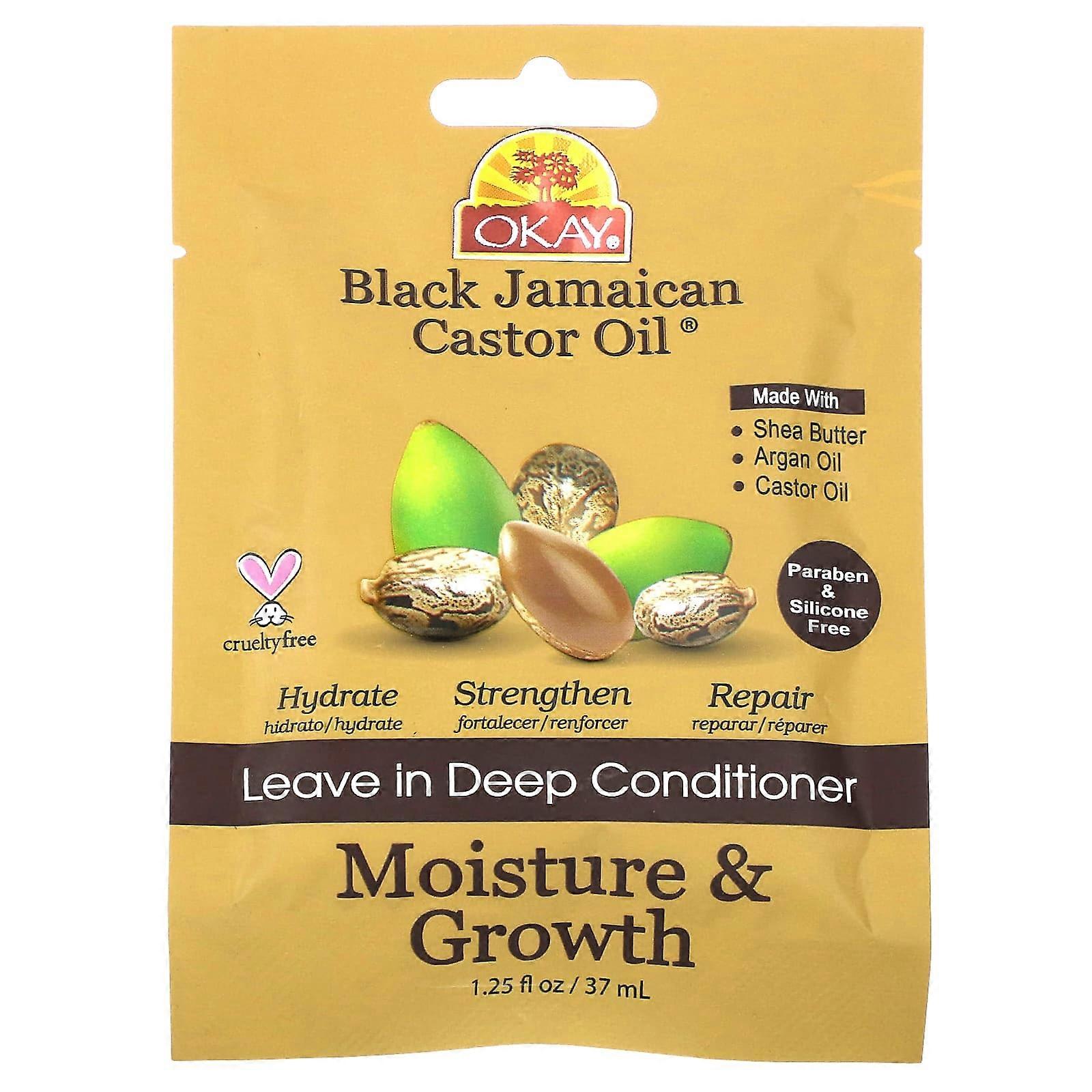 Black Jamaican Castor Oil, Leave in Deep Conditioner, 1.25 fl oz (37 ml)