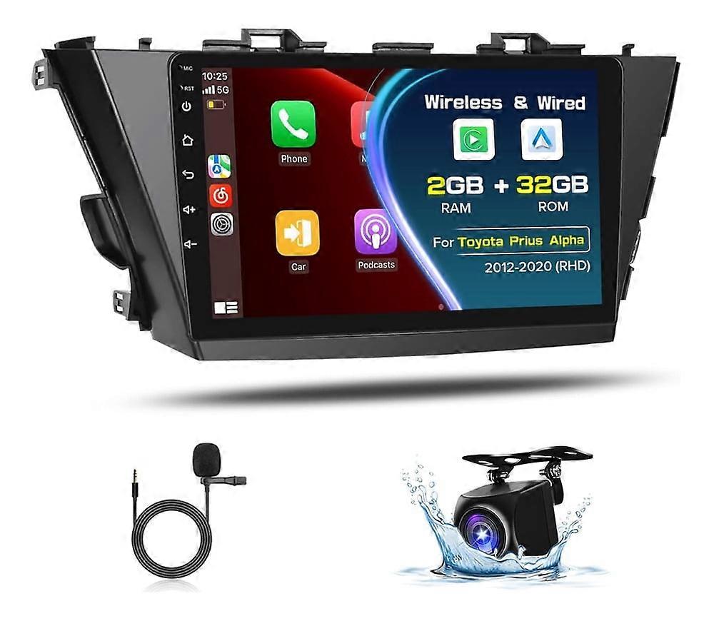 Stereo Radio for Toyota Prius Alpha 2012-2020 Android Carplay 2+32g