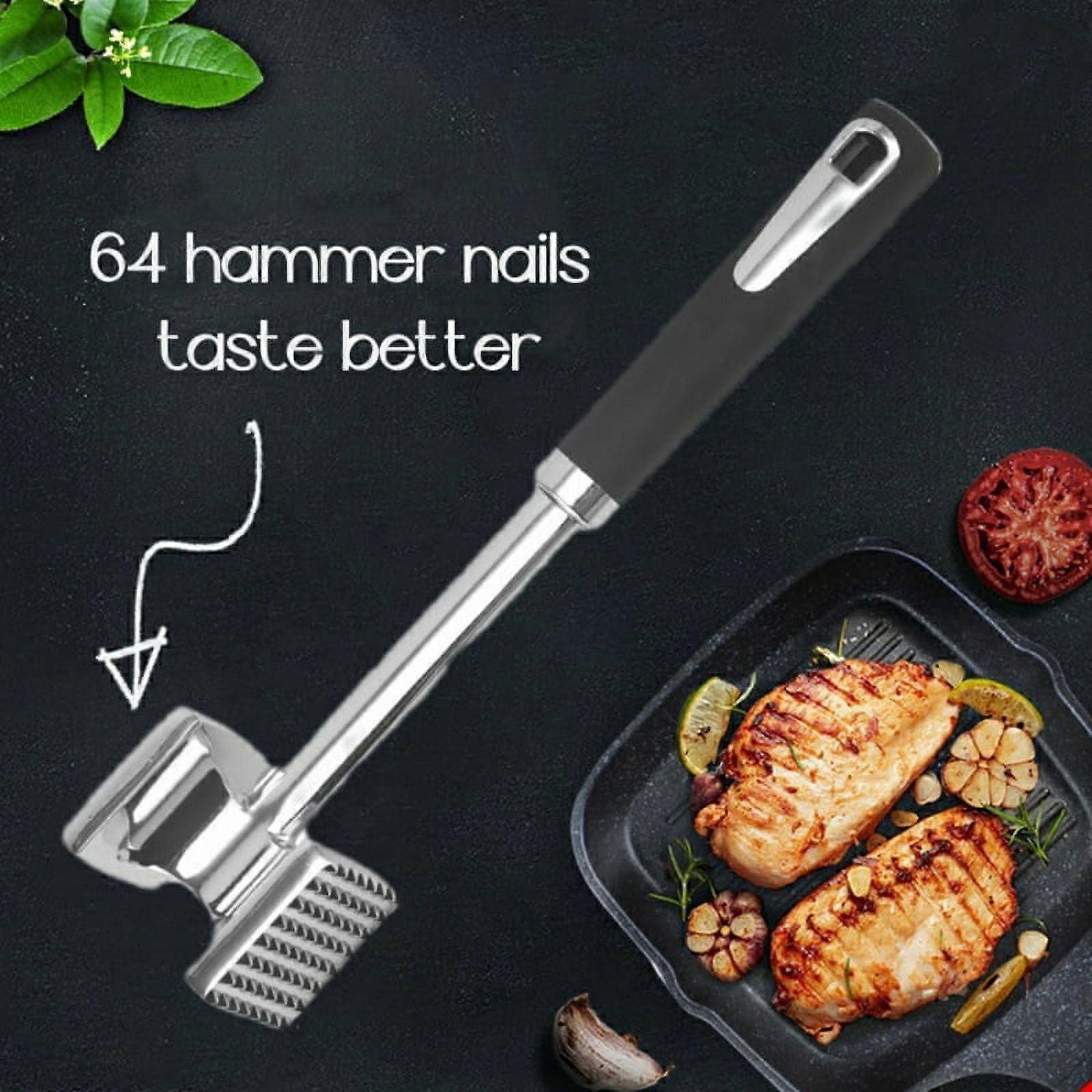 Gourmet Multi Sided Meat Tenderizer for Pounding Meats, Nuts, Shellfish, Hang Hole for Easy Storage, Hand Wash