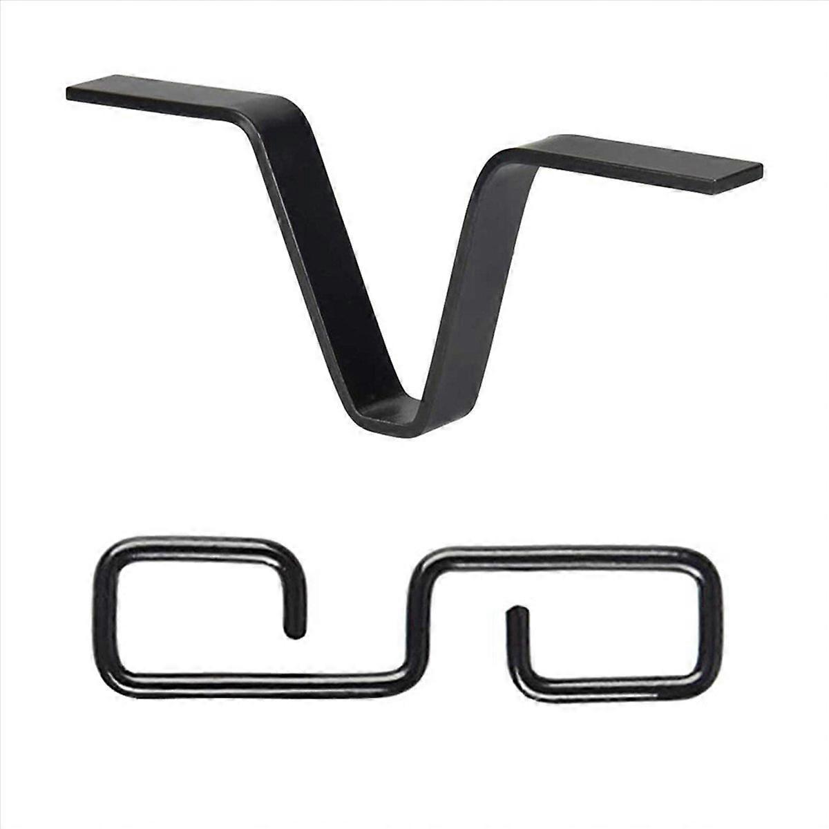 Black V-Shaped Rain Chain Adapter with S-Shaped Hook, for 