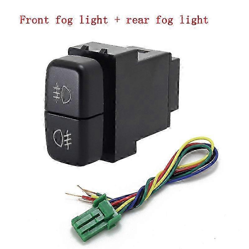1pc Dual Key Switch Dual Switch Fog Light Recorder Radar Power Supply Daytime Running Light Switch Button For Mitsubishi New 25-26s