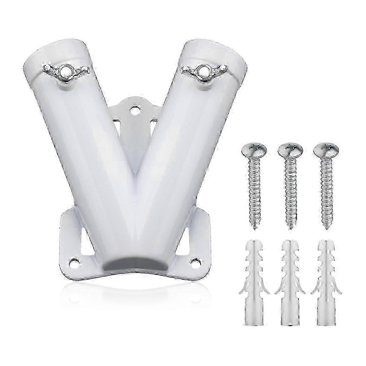 Hot Double FlagPole Bracket Holder, V Shape Flagpole Wall Mount Bracket Edition d