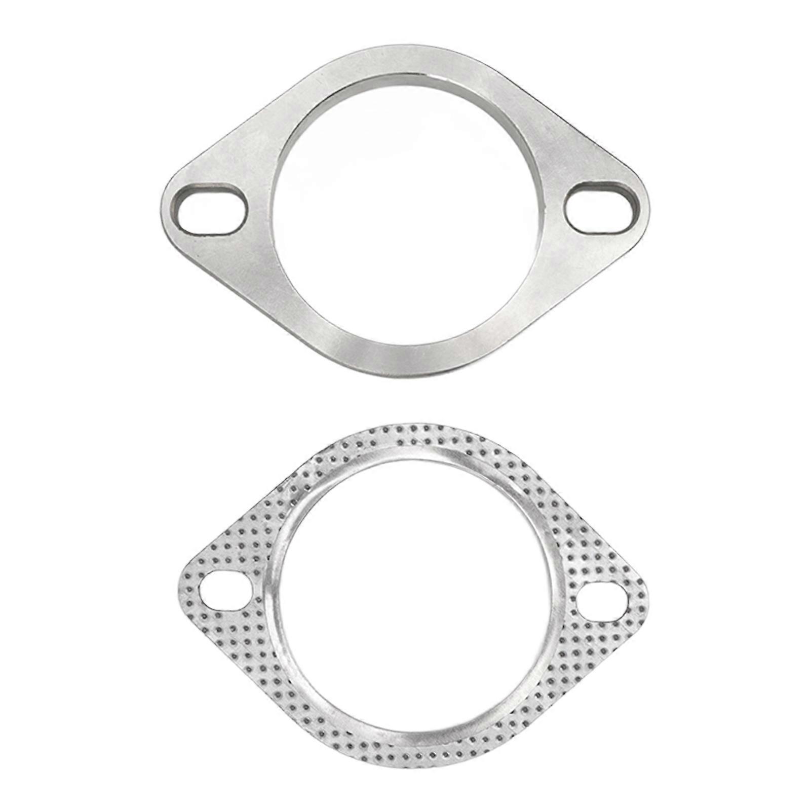 2 Bolts 3in Exhaust Flange Connection Kit Metal Alloy Universal for Exhaust Downpipe Catback Headers