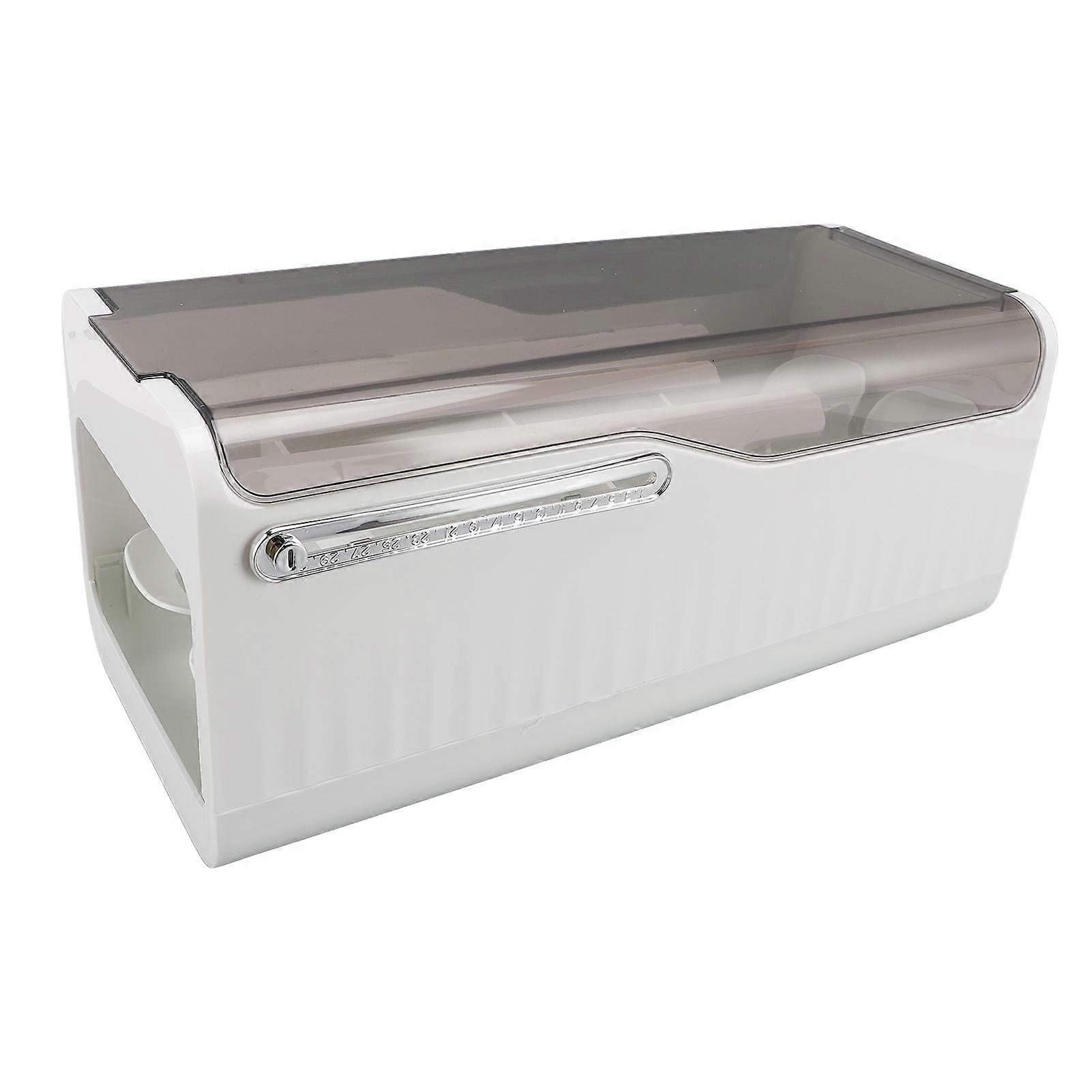 Egg Storage Container Rolling Egg Holder Rolling Eggs Dispenser And Organizer for Refrigerator Side Door Storage Elegant White 