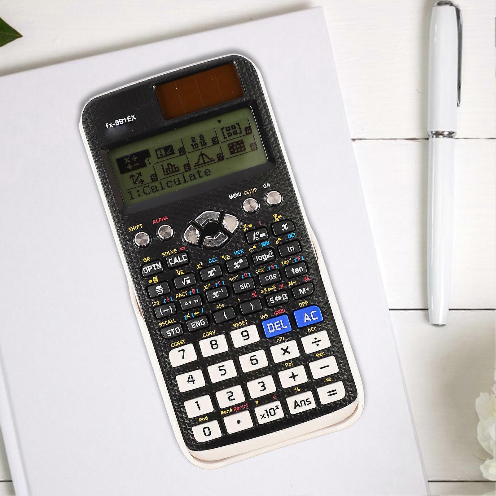 Scientific Calculator Programmable Large Screen Clear Buttons Multifunction Function Calculator with Sliding Cover for Students 