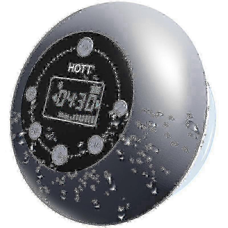 Bluetooth 5.0 Waterproof Shower Radio - Wireless Bathroom Speaker with FM Radio, Handsfree Call & Long Time Clock Display