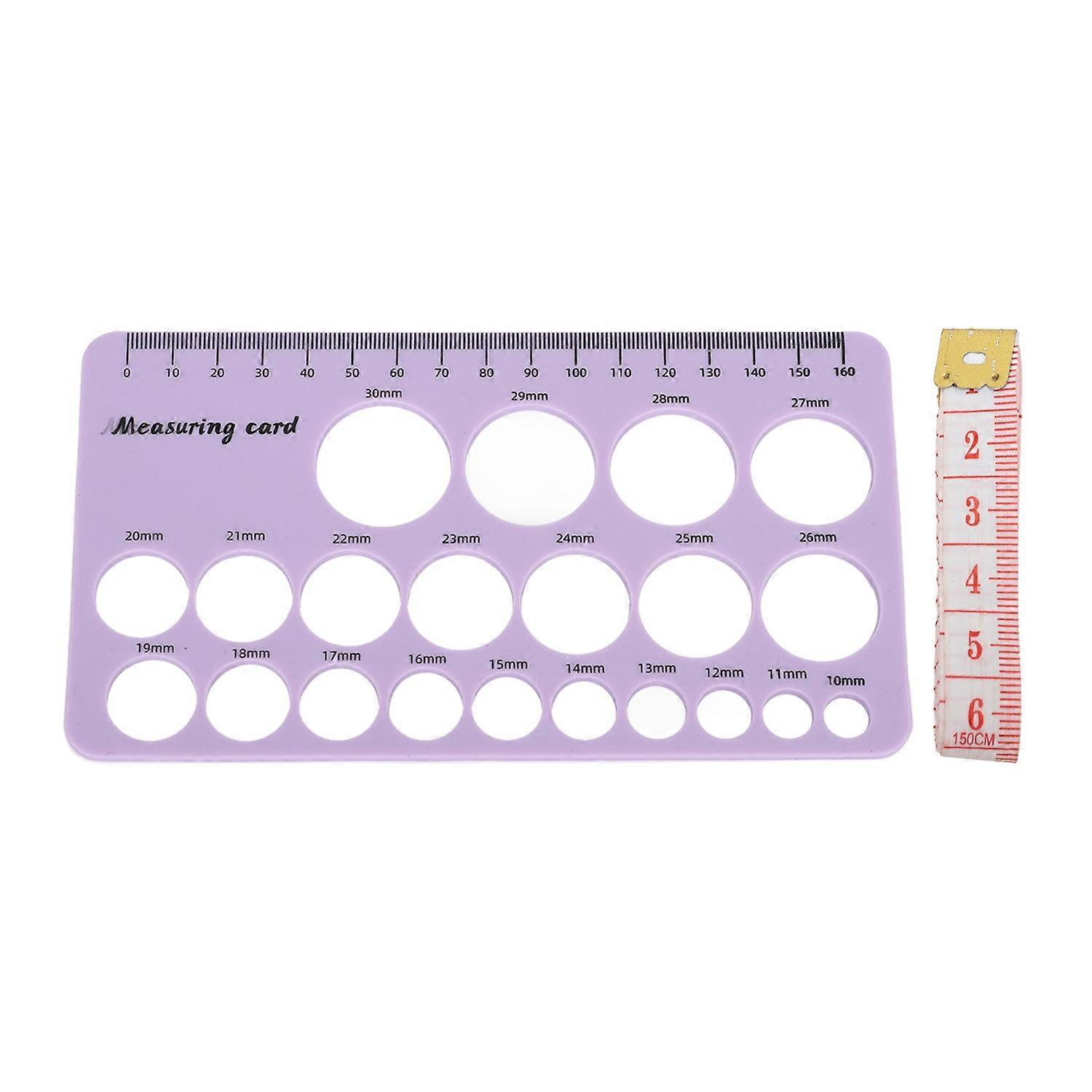 Mothers Nipple Measurement Ruler Flexible Silicone Breast Flange Measuring Tool with 1.5m Soft Tape 