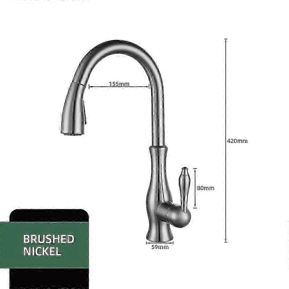 絶妙なつや消しゴールドスイベルキッチンシンク蛇口引き出しスプレーシングルハンドルミキサータップ