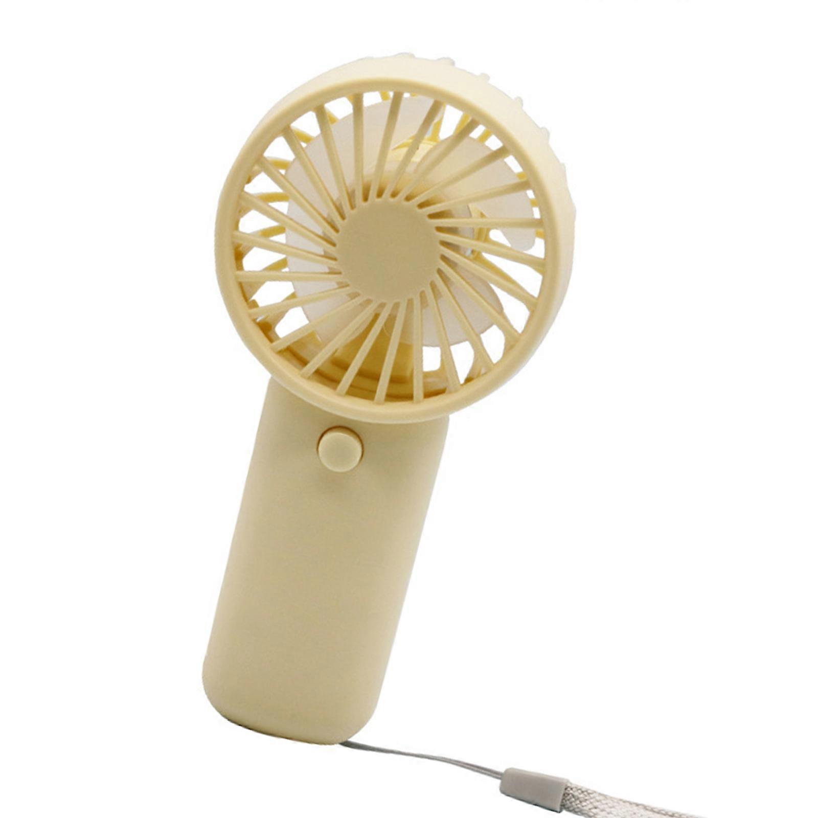 שקט מבצע אישי קירור מכשיר כף יד סוללה מופעל מאוורר לשולחן קמפינג נסיעה צהוב