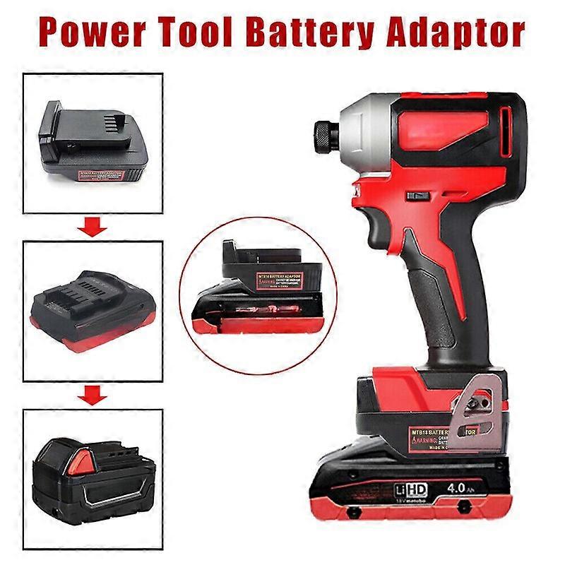Battery Adapter for Metabo 18V Li-ion Convert To for Milwaukee 18V Power Tools