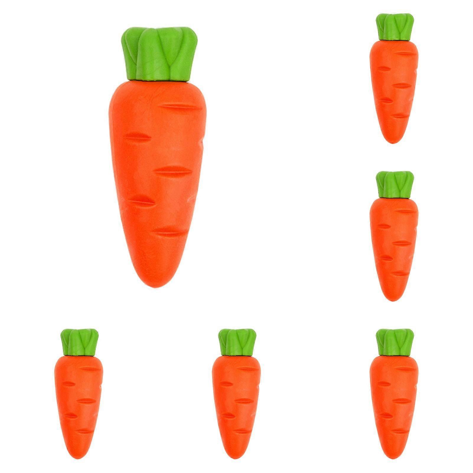 6PCS Big Mac Fruit Carrot Eraser Cute Eraser Clean and Traceless Student Chip Rubber Creative *6PCS