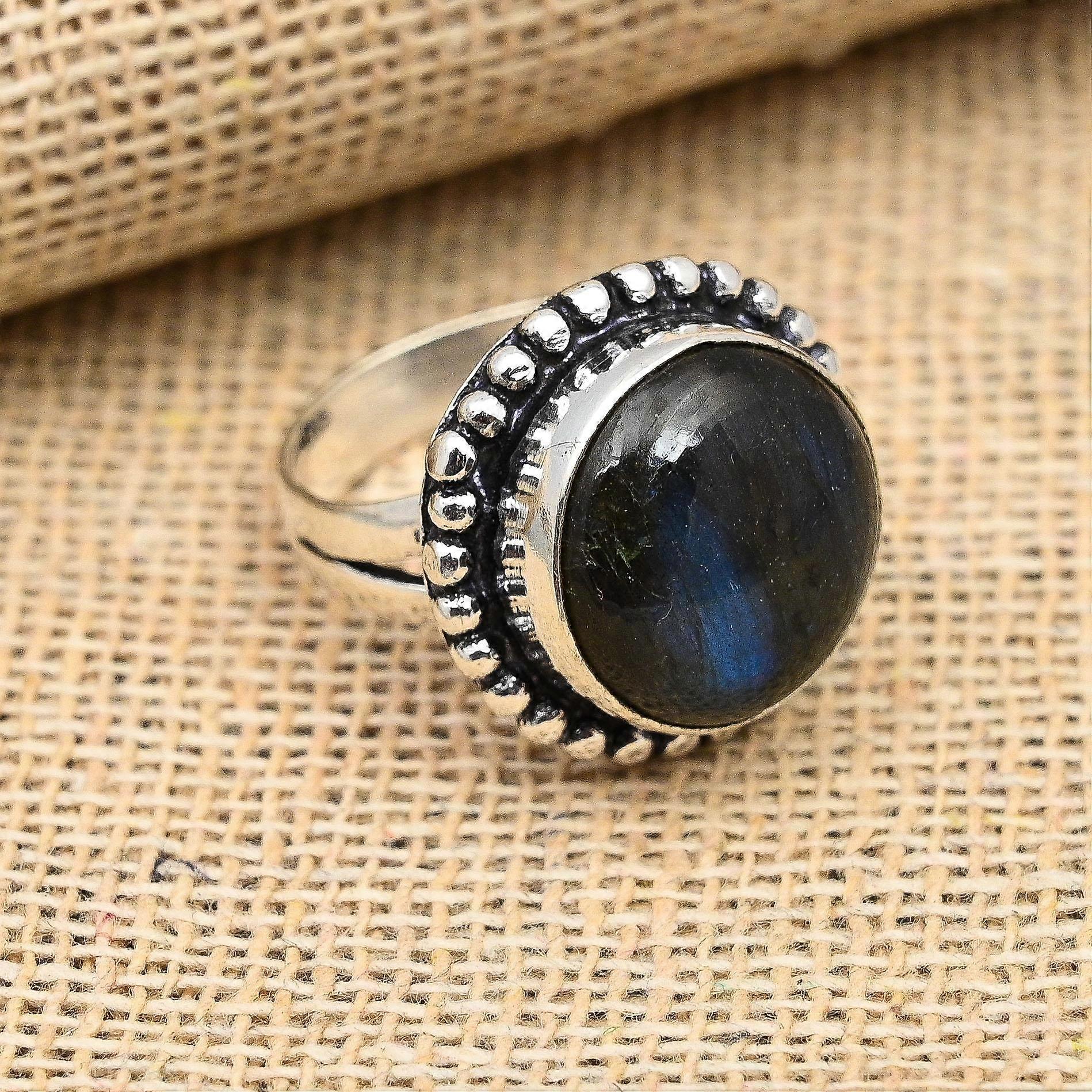 Labradorite Gemstone Handmade Jewelry Solid 925 Sterling Silver Ring