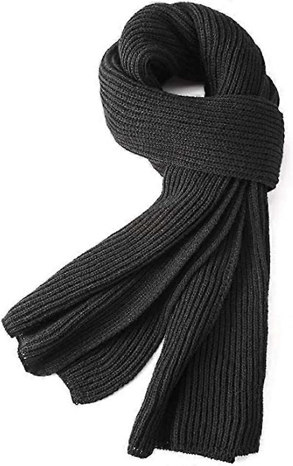 Herren-Winterschal, Strickschal, Unisex, warm, einfarbig