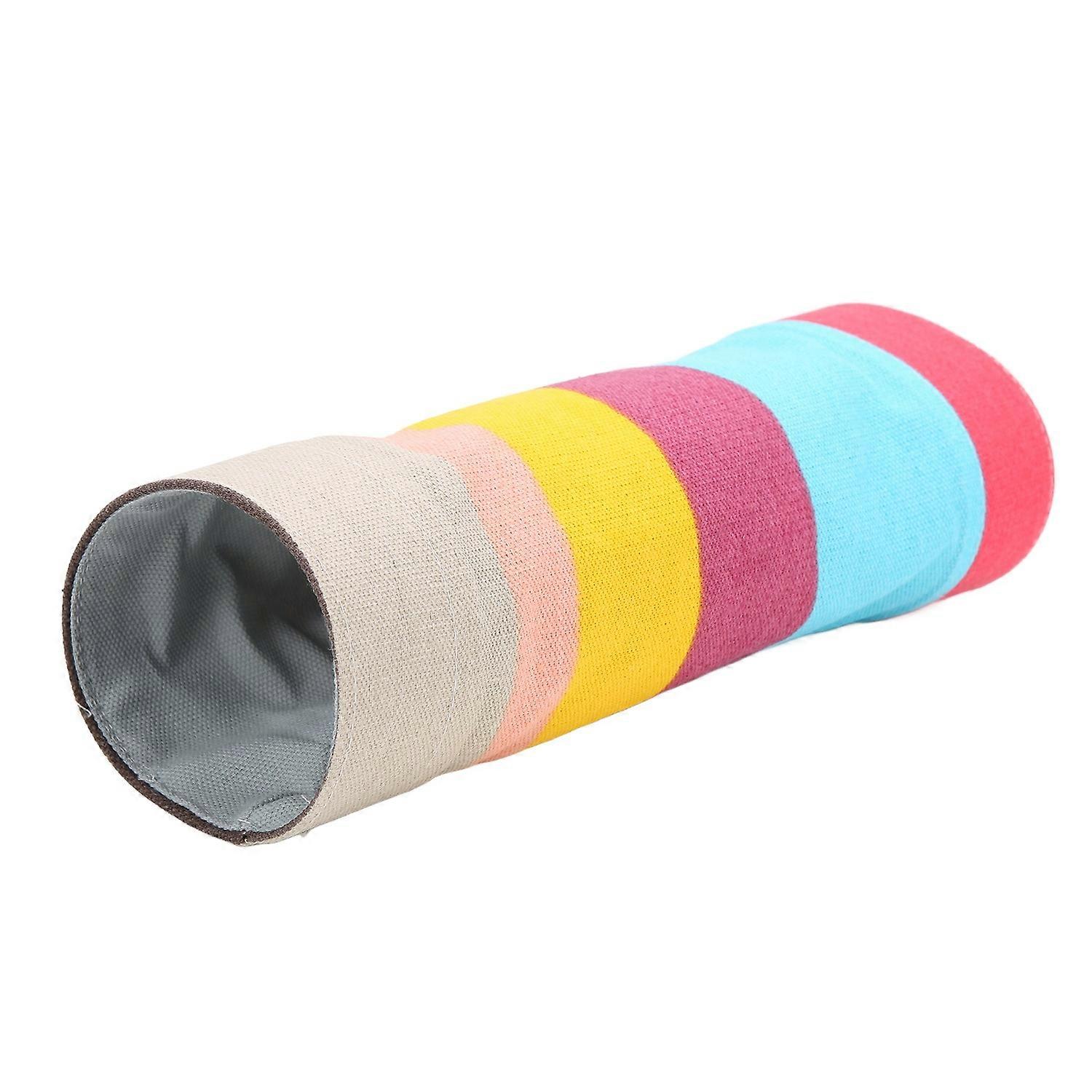 Hamster Tunnel Colourful Cloth Guinea Pig Playing Hideout Tunnels and Tubes for Small Pets(Long TwoW